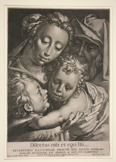 Den hellige familie med Sankt Johannes af Lucas Kilian