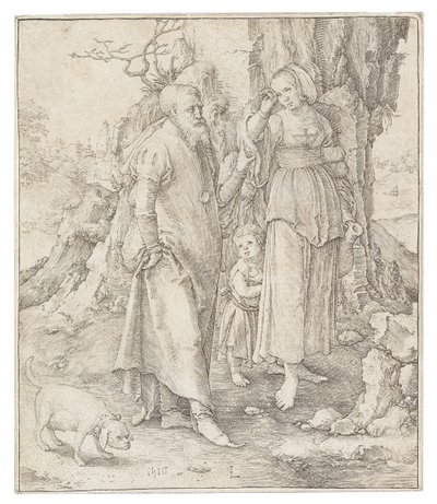 Afvisningen af Hagar, 1516. af Lucas Leyden van