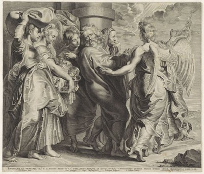 Lot forlader Sodoma af Lucas Vorsterman (I)