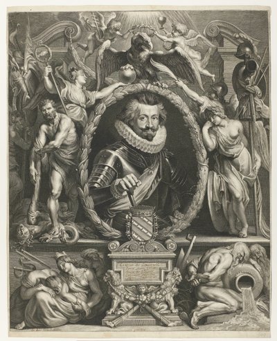 Portræt af Charles Bonaventure de Longueval, greve af Bucquoy Portræt af Charles-Bonaventure de Longueval, Graaf van Bucquoy af Lucas Vorsterman (I)