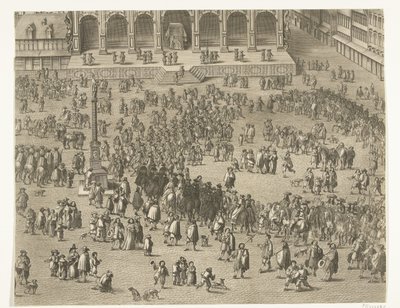 Proklamation i Gent af Charles II af Spanien som greve af Flandern (ark 5), 1666 af Lucas Vorsterman (II)