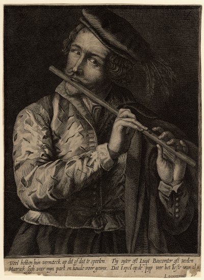 Fløjtespilleren af Lucas Vorsterman the Elder