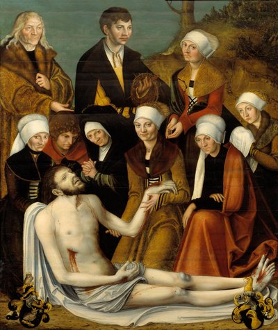 Klagesangen, c.1520-50 af Lucas studio of Cranach