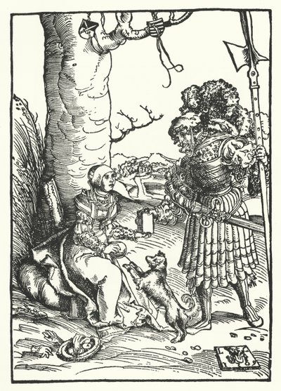 David og Abigail (gravering) af Lucas the Elder (after) Cranach