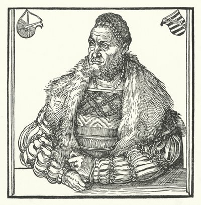 Frederik III, kurfyrste af Sachsen (stik) af Lucas the Elder (after) Cranach