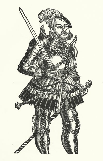 Johannes Frederik I, kurfyrste af Sachsen (stik) af Lucas the Elder (after) Cranach