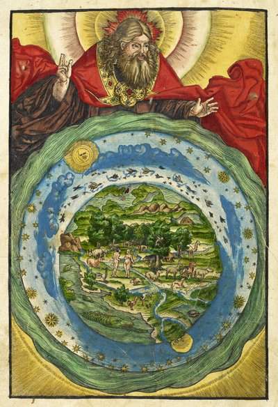 Puupiirros Eedenin puutarhasta - ""Bibliasta, eli koko Pyhästä Raamatusta saksaksi. Mart. Luth."" Wittemberg: painanut Hans Lufft af Lucas the Elder Cranach