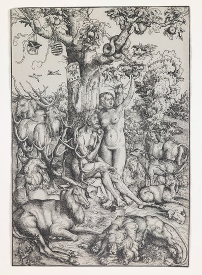 Adam og Eva i Paradis af Lucas the Elder Cranach