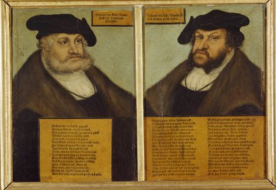 Dobbeltportræt af Frederik III af Sachsen af Lucas the Elder Cranach
