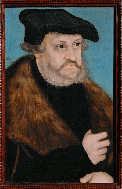 Kurfyrst Friedrich der Weise ... (maleri på træ) af Lucas the Elder Cranach