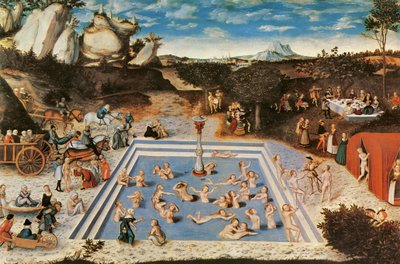 Fountain of Youth (olie på lærred) af Lucas the Elder Cranach