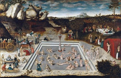Fountain of Youth - The Fountain of Youth, af Cranach, Lucas, den ældre (1472-1553). Olie på træ af Lucas the Elder Cranach