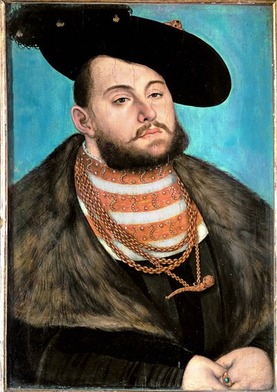 Johann Friedrich den prægtige kurfyrste af Sachsen ... af Lucas the Elder Cranach