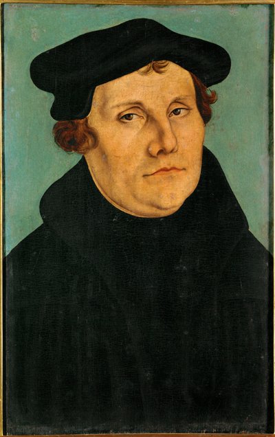 Martin Luther Olie på ... (olie på træ) af Lucas the Elder Cranach