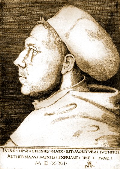 Martin Luther som munk af Lucas the Elder Cranach