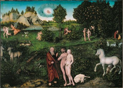Paradis (maleri på lindetræ) af Lucas the Elder Cranach