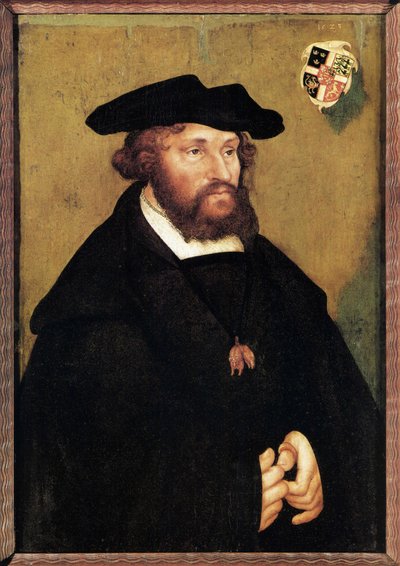 Portræt af Christian II (1481-1559), konge af Danmark. Maleri af Lucas Cranach den ældre af Lucas the Elder Cranach