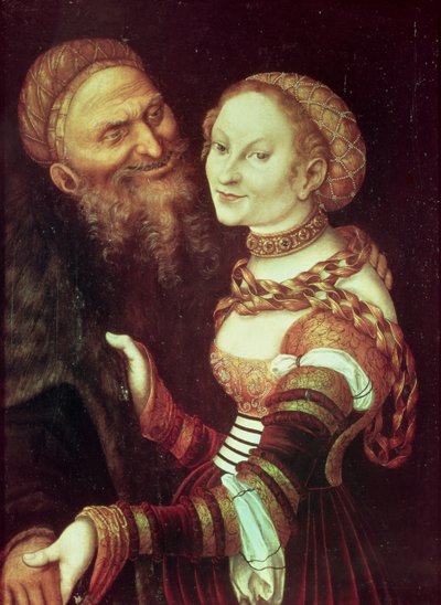 Den kærlighedssyge gamle mand af Lucas the Elder Cranach