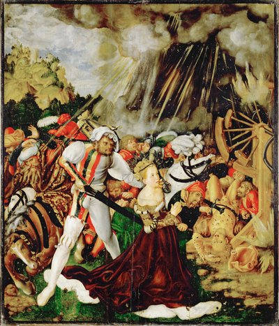 Den hellige Katarinas martyrium af Lucas the Elder Cranach
