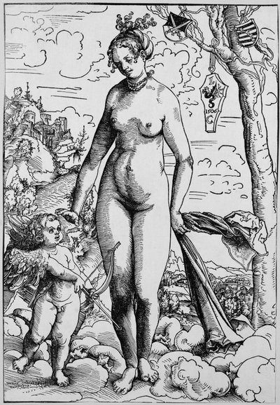 Venus og Amor af Lucas the Elder Cranach