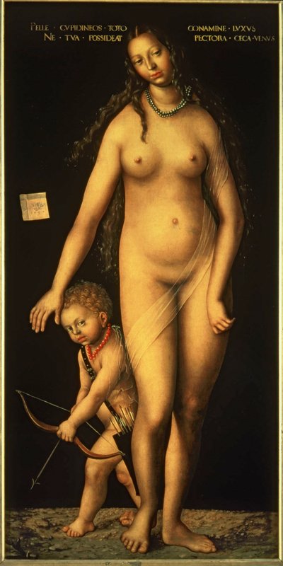 Venus og Amor af Lucas the Elder Cranach