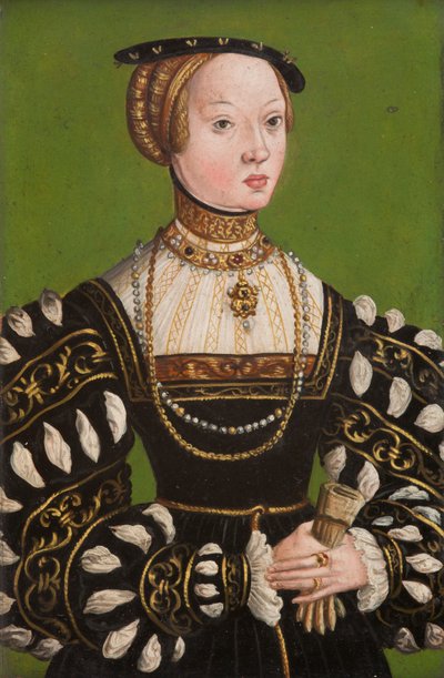 Elizabeth af Østrig (1526–1545), ca. 1551 (olie på kobber) af Lucas the Younger (school of) Cranach