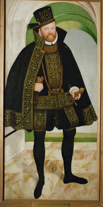 August af Sachsen (olie på lærred) af Lucas the Younger Cranach