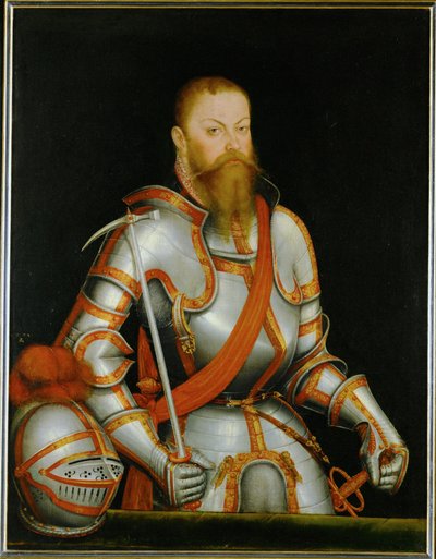 Kurfyrst Moritz af Sachsen ... (maleri på lærred) af Lucas the Younger Cranach