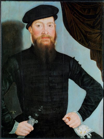 Portræt af mand af Lucas the Younger Cranach