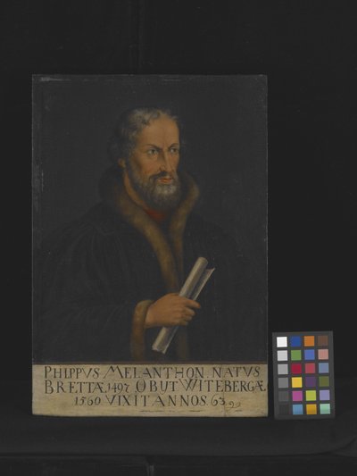Portræt af Philipp Melanchthon (olie på træ) af Lucas the Younger Cranach