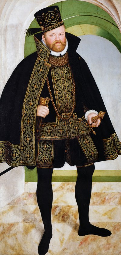 Portræt af Augustus I af Sachsen af Lucas the Younger Cranach