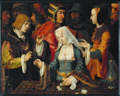 La Tireuse de cartes ... af Lucas van (studio of) Leyden