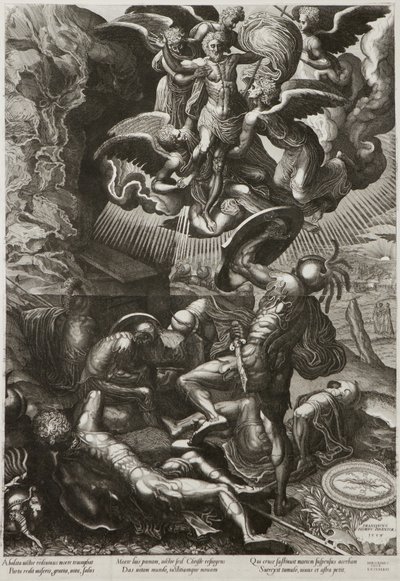 Kristi opstandelse, 1557 af Lucas van Doetechum