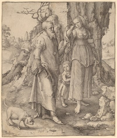 Abraham afviser Hagar af Lucas van Leyden