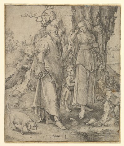 Abraham sender Hagar væk, 1516. af Lucas van Leyden