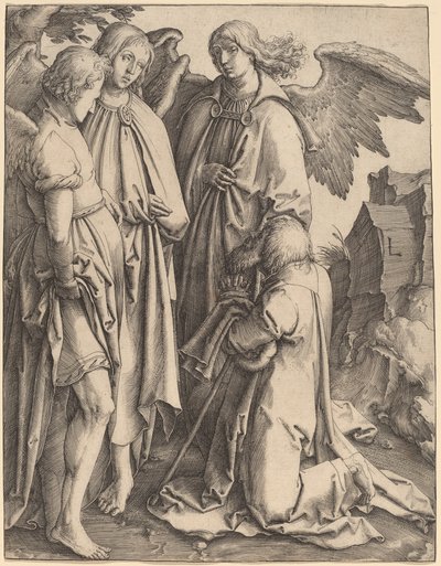 Abraham og de tre engle af Lucas van Leyden