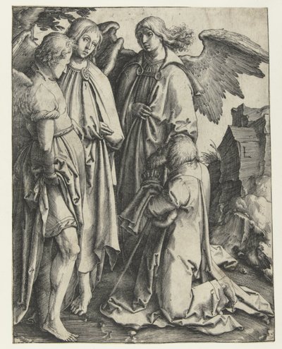 Abraham og de tre engle af Lucas van Leyden