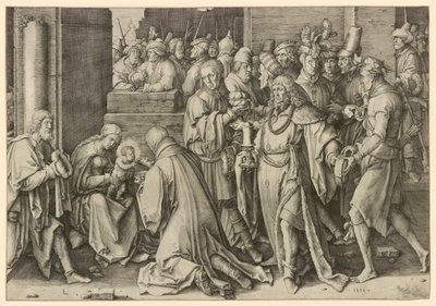 Tilbedelse af Magi af Lucas van Leyden