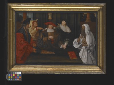 Allegori om ungdom krydser mellem berømmelse og dårskab (olie på træ) af Lucas van Leyden