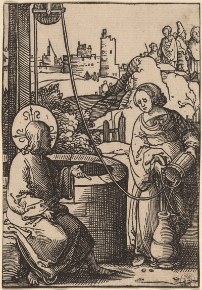 Kristus og Samarias kvinde af Lucas van Leyden