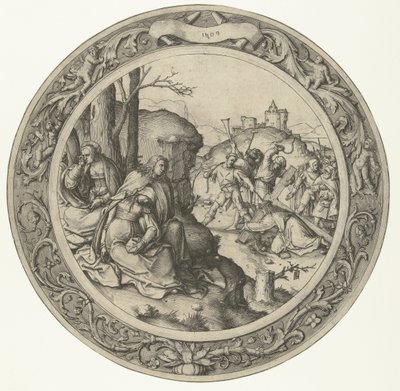 Bærelsen af ​​korset The Round Passion (serietitel) af Lucas van Leyden