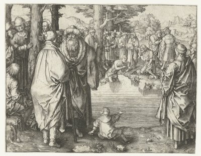 Kristi dåb i Jordan af Lucas van Leyden