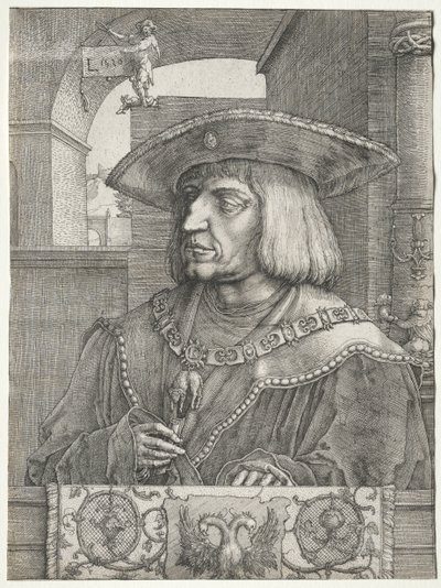 Kejser Maximilian I, 1520. af Lucas van Leyden