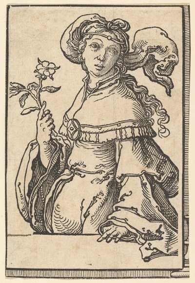 Erythrean Sibyl, fra serien af Sibyller, ca. 1530. af Lucas van Leyden