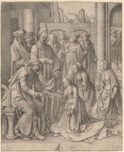 Ester foran Ahasverus af Lucas van Leyden