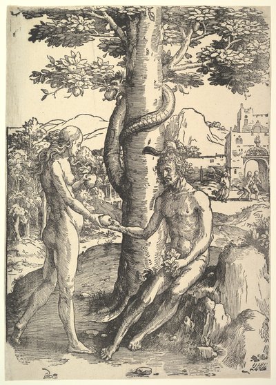 Menneskets, Adam og Evas fald, ca. 1514. af Lucas van Leyden