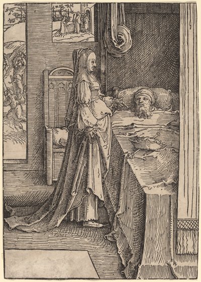 Jesabel lover Nabots vingård til kong Akab af Lucas van Leyden