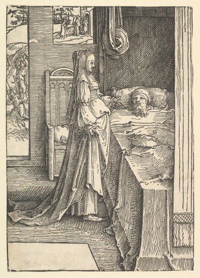 Jezebel lover Nabots vingårde til kong Akab, ca. 1517. af Lucas van Leyden