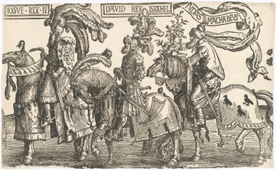 Joshua, David, Judas Makkabæerne af Lucas van Leyden