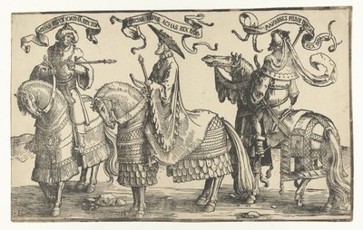 Kongerne Akas, Ezekias og Manasse De tolv konger af Israel (serietitel) af Lucas van Leyden